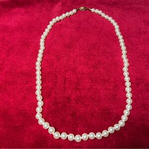 22” Imitation White Pearl Necklace